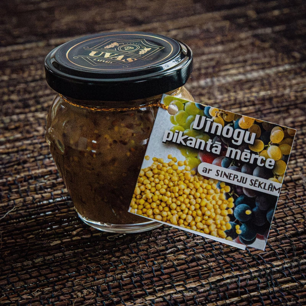 Vīnogu mērce ar sinepju sēklām